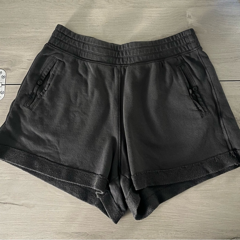 Aerie Gray Shorts with Button Detail